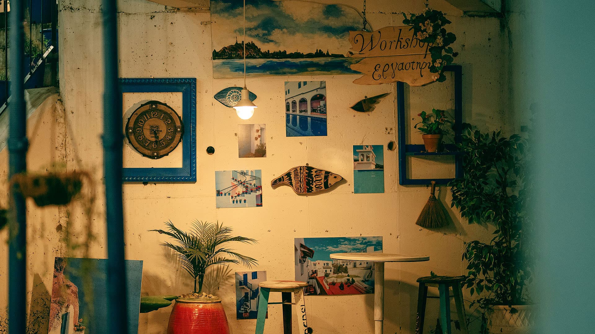 라스블랑카스 빈티지 워크숍 공간 — 단체 세미나와 팀 빌딩에 활용 가능한 실내