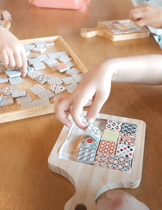 타일 공예 체험 스페인 패턴